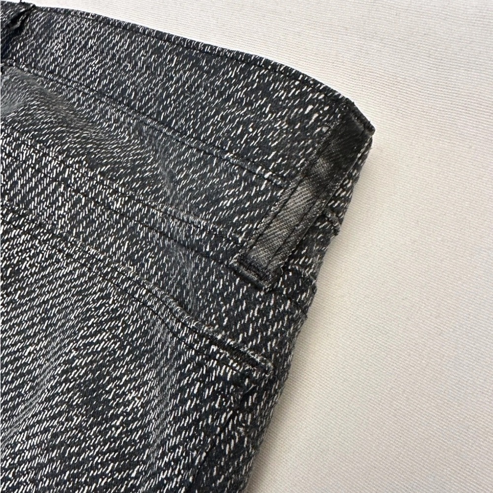 HELMUT LANG Sediment Printed Cropped Denim Jeans Women’s Size 30 Ankle Zip - Picture 11 of 13